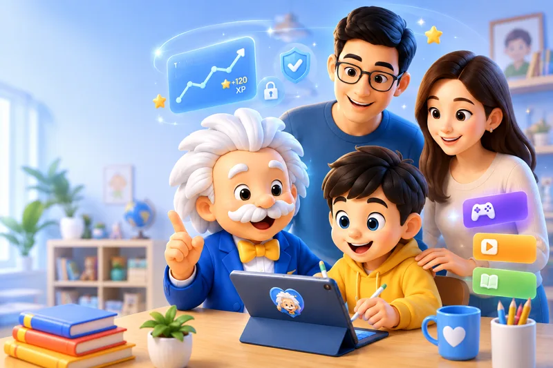 Bố mẹ cùng con học và chơi trên DayConYeu, có Giáo sư Nova đồng hành